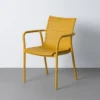 chaise de jardin avec accoudoirs polypropylene renforce ixia 61 5 cm jaune 1