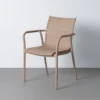 chaise de jardin avec accoudoirs polypropylene renforce ixia 61 5 cm taupe 1