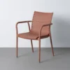 chaise de jardin avec accoudoirs polypropylene renforce ixia 61 5 cm terre cuite 1