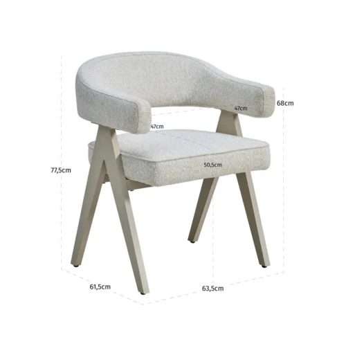 Chaise de jardin Catalan écru Richmond Interiors — vue 10