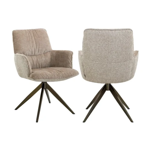 Chaise pivotante Chase cream blockweave Richmond Interiors — vue 2