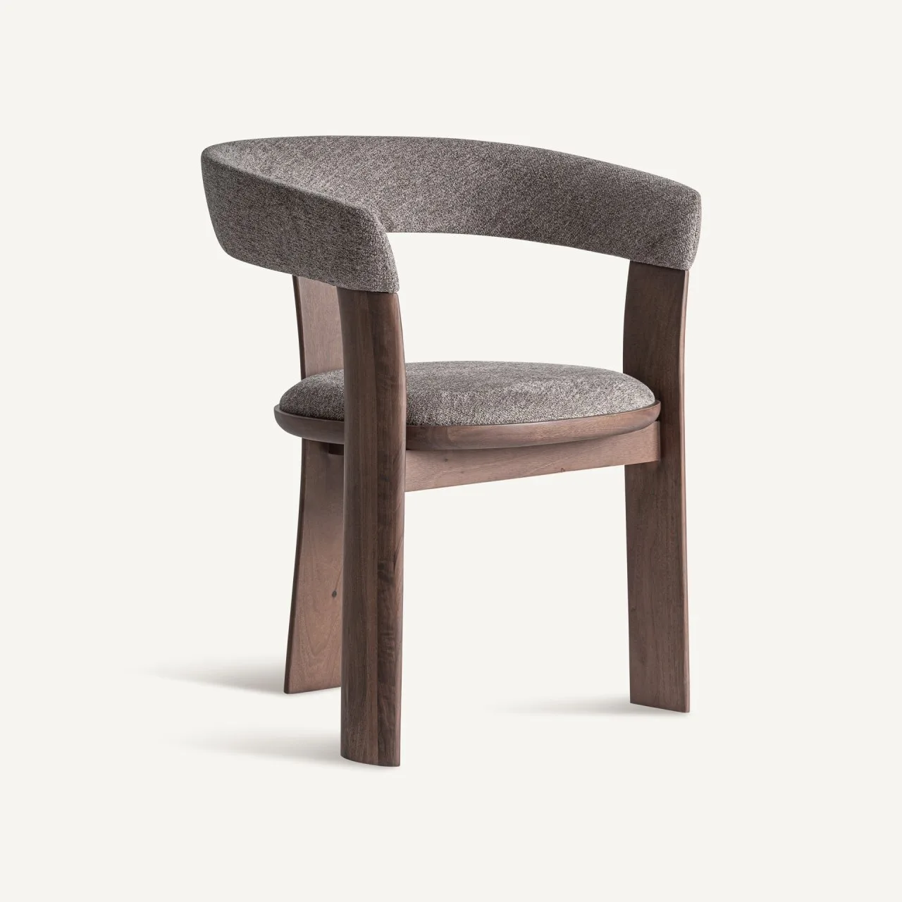 Chaise Devillac taupe et frêne noyer Vical Home