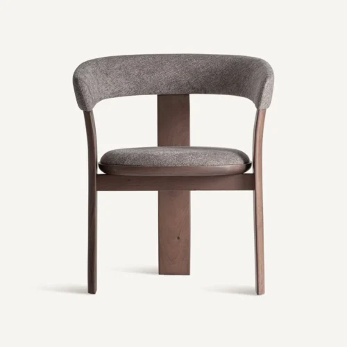 Chaise Devillac taupe et frêne noyer Vical Home — vue 2