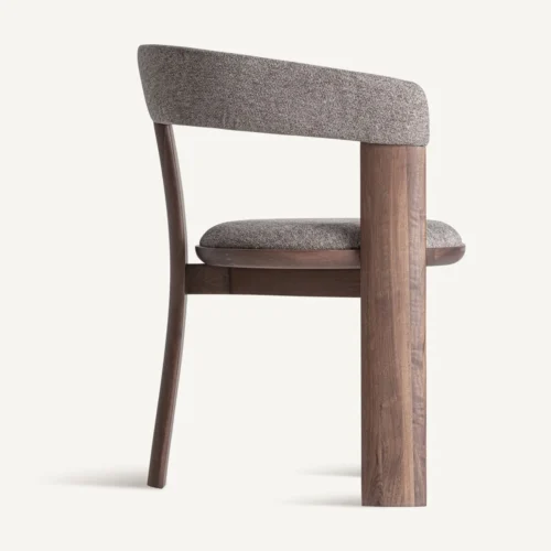 Chaise Devillac taupe et frêne noyer Vical Home — vue 3