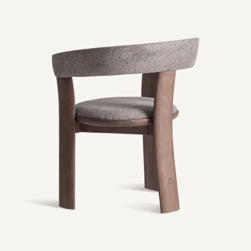 Chaise Devillac taupe et frêne noyer Vical Home — vue 4