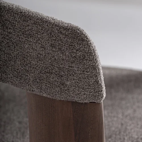 Chaise Devillac taupe et frêne noyer Vical Home — vue 5