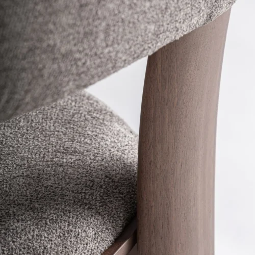 Chaise Devillac taupe et frêne noyer Vical Home — vue 8