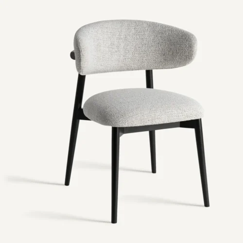 Chaise Erlec gris et érable noir Vical Home