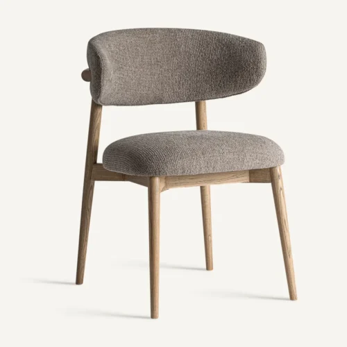 Chaise Erlec taupe et érable marron clair Vical Home