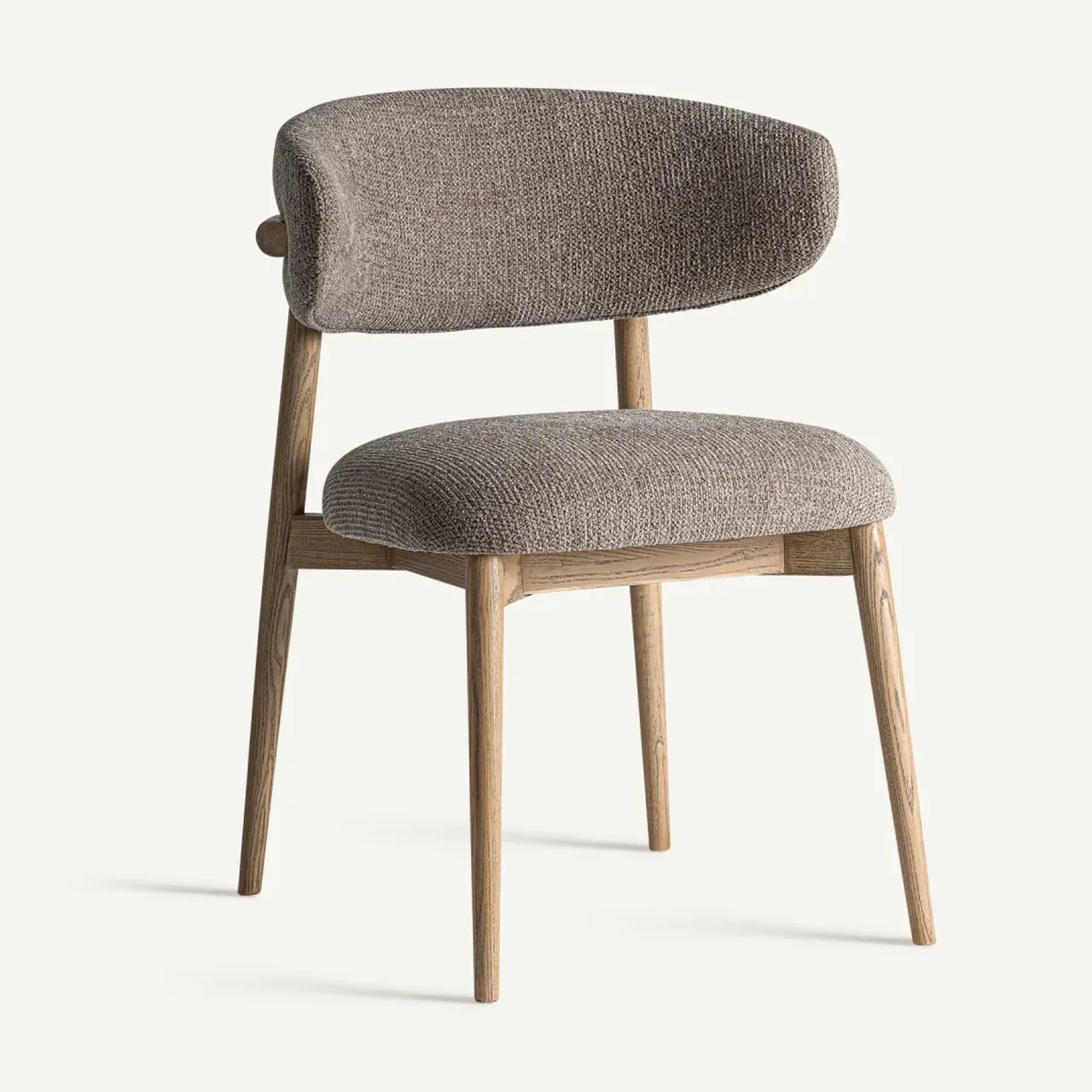 Chaise Erlec taupe et érable marron clair Vical Home