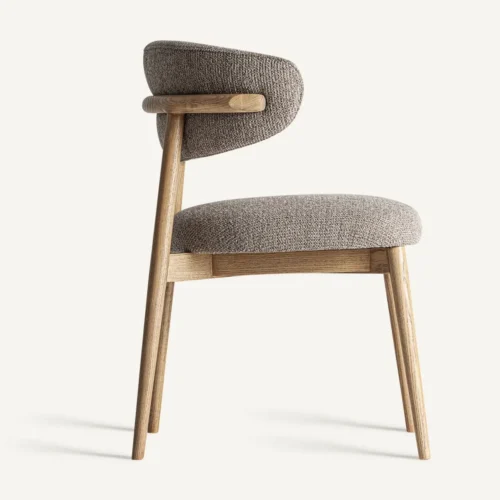 Chaise Erlec taupe et érable marron clair Vical Home — vue 3