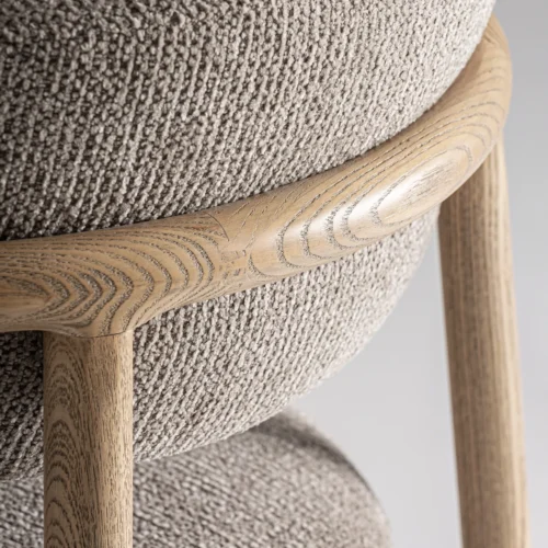 Chaise Erlec taupe et érable marron clair Vical Home — vue 8