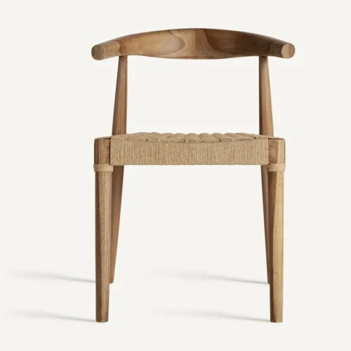 Chaise Figeac teck et corde lot de 2 Vical Home — vue 2
