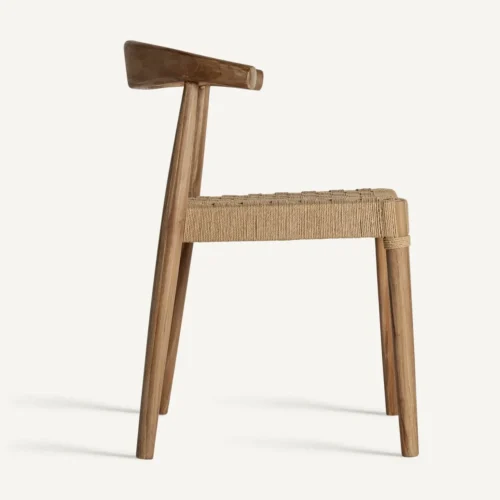 Chaise Figeac teck et corde lot de 2 Vical Home — vue 3