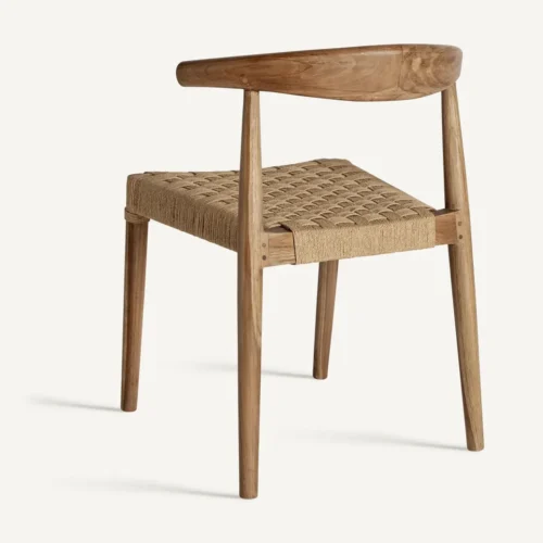 Chaise Figeac teck et corde lot de 2 Vical Home — vue 4