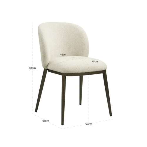 Chaise Gandy biscotti ignifugée Richmond Interiors — vue 8