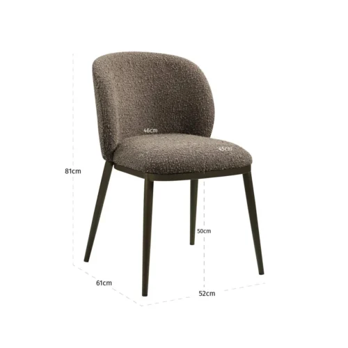 Chaise Gandy marron chunky Richmond Interiors — vue 8