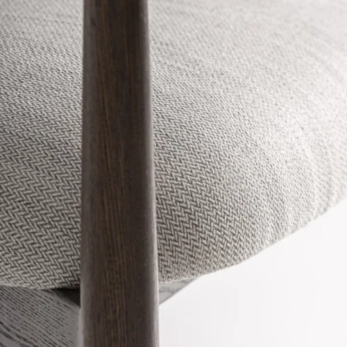 Chaise Hari frêne marron et blanc cassé Vical Home — vue 6
