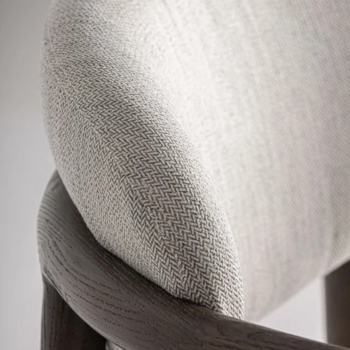 Chaise Hari frêne marron et blanc cassé Vical Home — vue 7