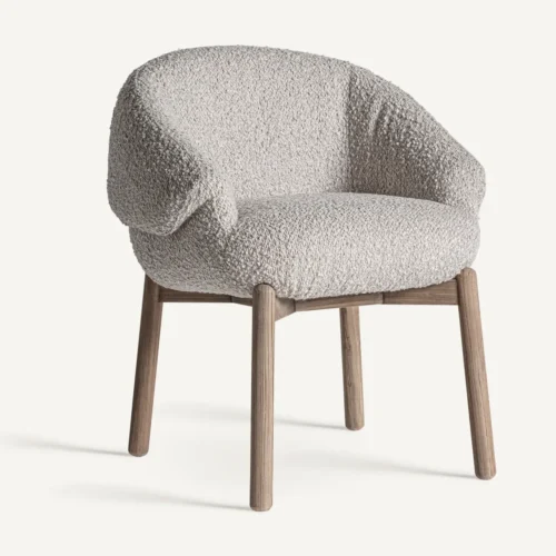 Chaise Jacquard orme marron et beige Vical Home