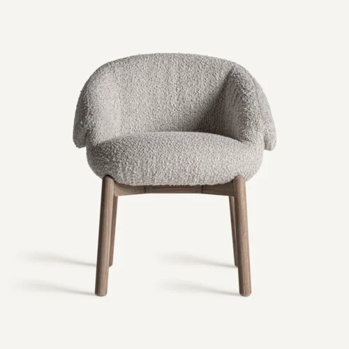 Chaise Jacquard orme marron et beige Vical Home — vue 2
