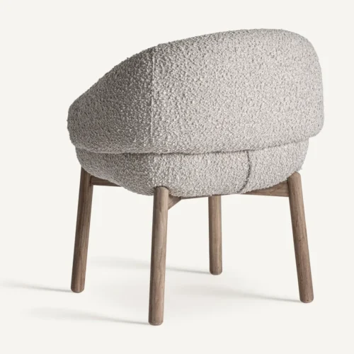 Chaise Jacquard orme marron et beige Vical Home — vue 4