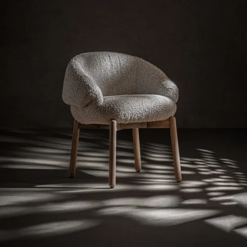 Chaise Jacquard orme marron et beige Vical Home — vue 7