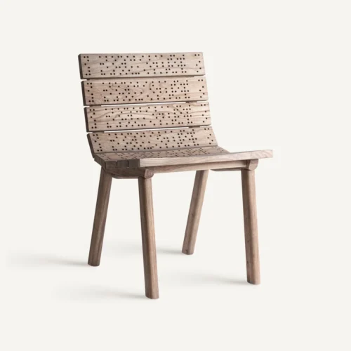 Chaise Jacquard orme marron lot de 2 Vical Home
