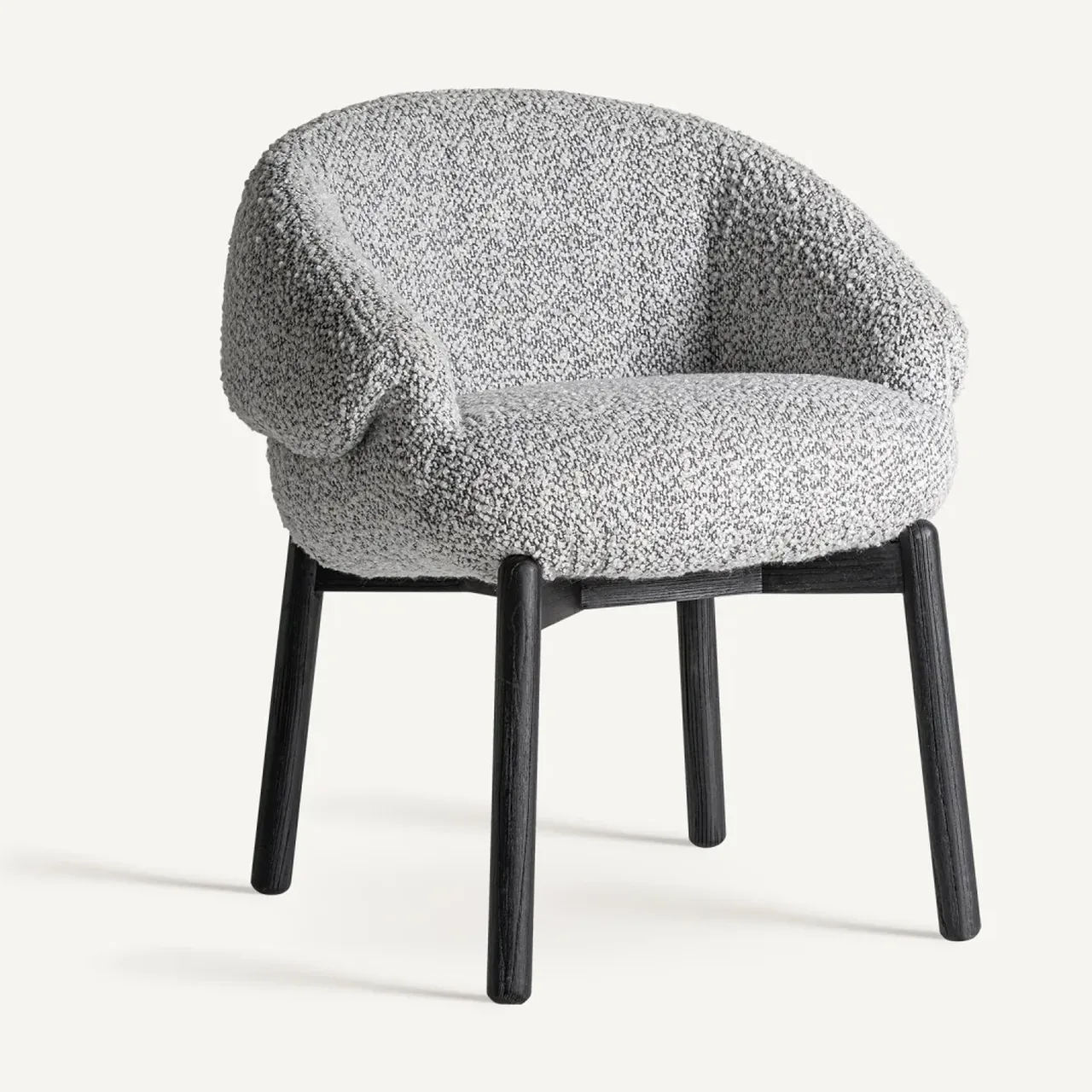 Chaise Jacquard orme noir et blanc gris chiné Vical Home