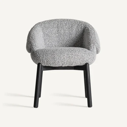 Chaise Jacquard orme noir et blanc gris chiné Vical Home — vue 2