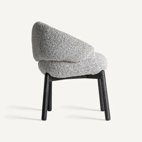 Chaise Jacquard orme noir et blanc gris chiné Vical Home — vue 3