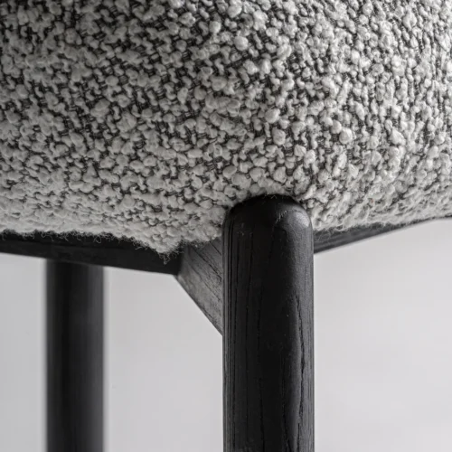 Chaise Jacquard orme noir et blanc gris chiné Vical Home — vue 6