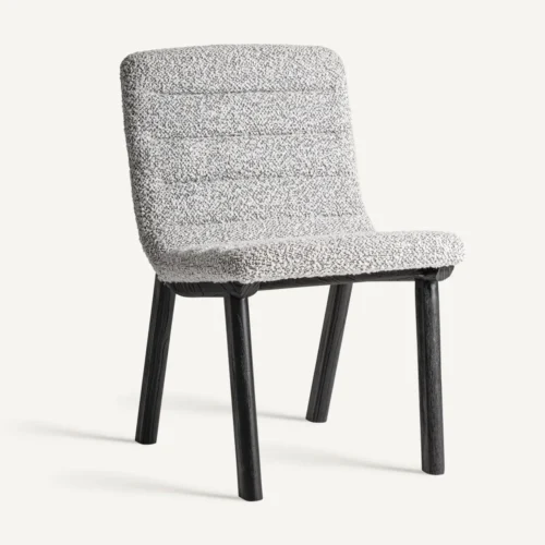 Chaise Jacquard orme noir et gris Vical Home