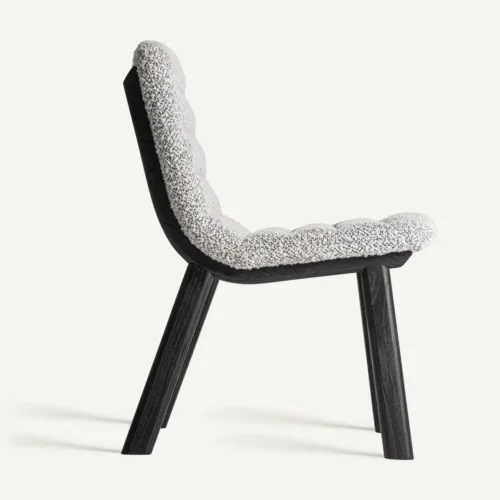 Chaise Jacquard orme noir et gris Vical Home — vue 3