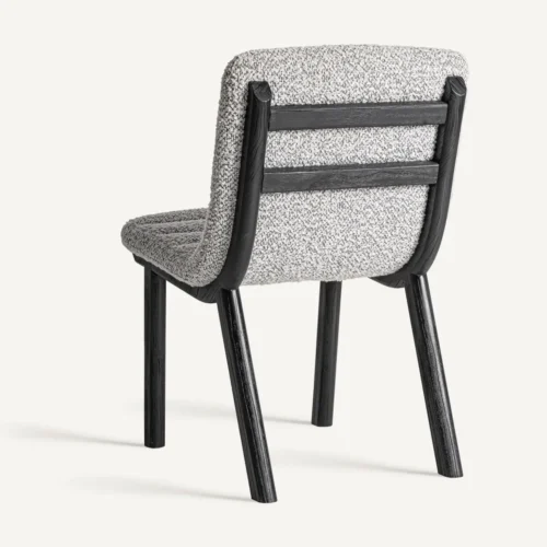 Chaise Jacquard orme noir et gris Vical Home — vue 4