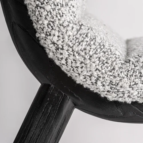 Chaise Jacquard orme noir et gris Vical Home — vue 7