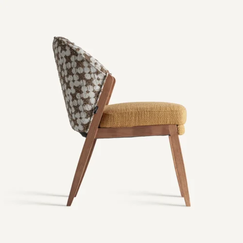 Chaise Kalesha hévéa et coton moutarde Vical Home — vue 3