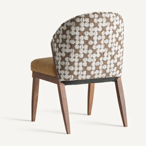 Chaise Kalesha hévéa et coton moutarde Vical Home — vue 4
