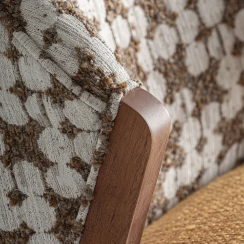 Chaise Kalesha hévéa et coton moutarde Vical Home — vue 5