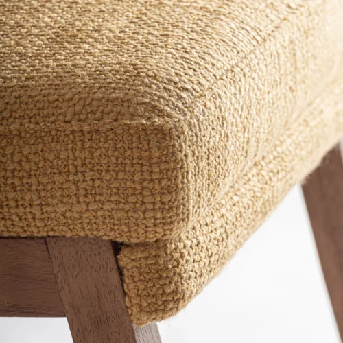 Chaise Kalesha hévéa et coton moutarde Vical Home — vue 6