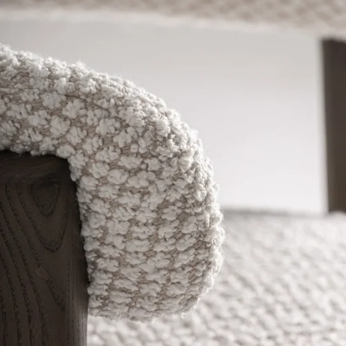 Chaise Kelan frêne marron et blanc cassé Vical Home — vue 5