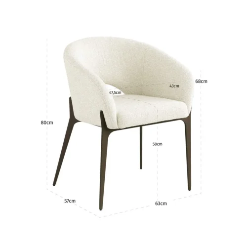 Chaise Kenzi biscotti Richmond Interiors — vue 8