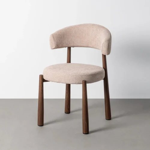 Chaise large tissu et métal Ixia 56 cm