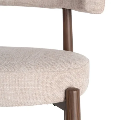 Chaise large tissu et métal Ixia 56 cm — vue 3