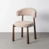 chaise large tissu et metal ixia 56 cm beige 1