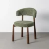chaise large tissu et metal ixia 56 cm vert 1