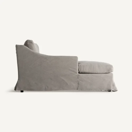 Chaise longue Arsac lin gris Vical Home — vue 3