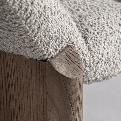 Chaise longue Jacquard orme marron et beige Vical Home — vue 7