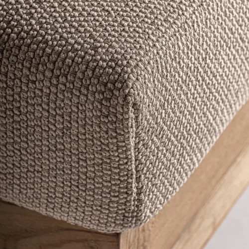 Chaise longue Pure beige et marron naturel Vical Home — vue 7