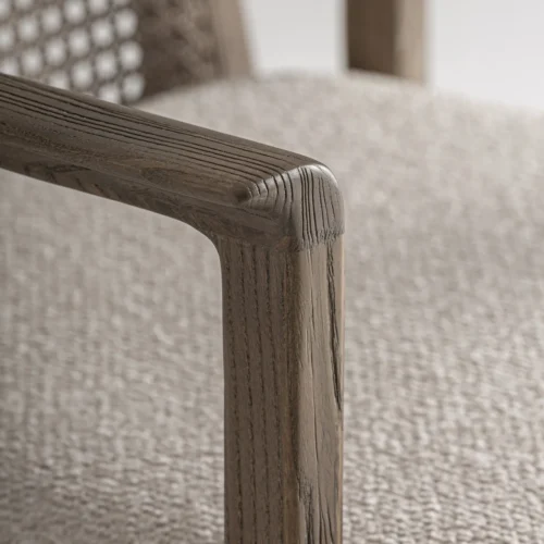 Chaise Mattia frêne marron et lin beige Vical Home — vue 5